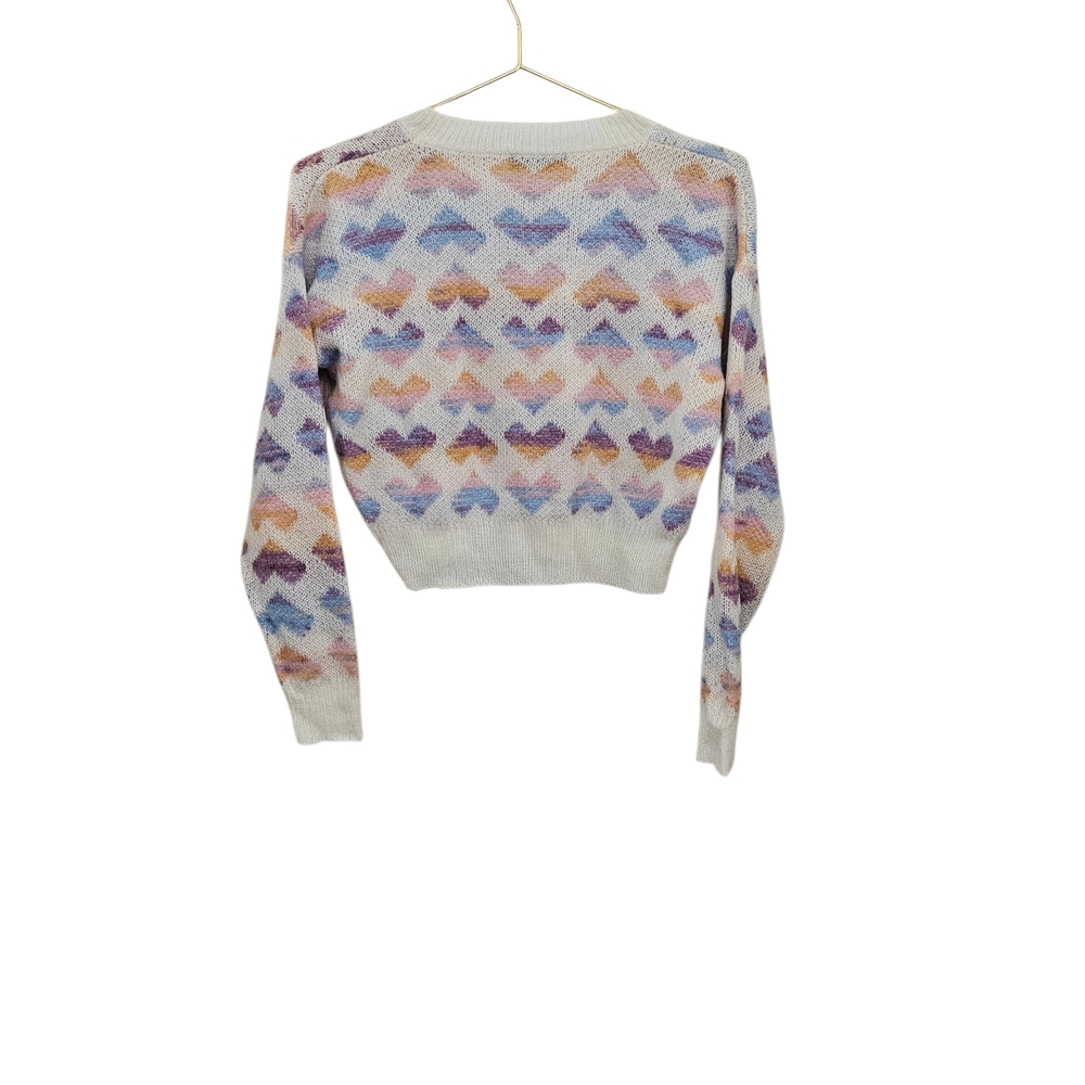 Multicolor Heart Pattern Sweater - Picture 4 of 5